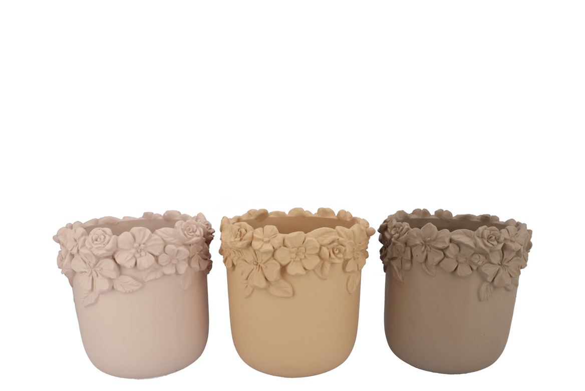 Gigi Natural Brown Mix Flower Pot Ass 27x27x25m