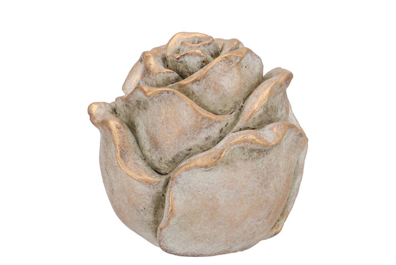 Concrete Gold Rose 13x13x13cm