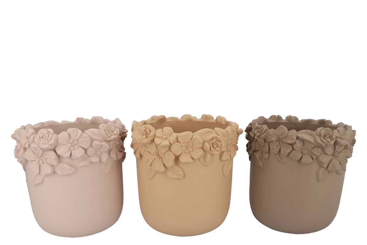 Gigi Natural Brown Mix Flower Pot Ass 31x31x30cm