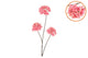 Silk Hydrangea Branch Pink 85cm