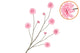 Silk Dahlia Branch Pink 125cm