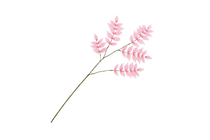 Silk Salix Leaf Single Pink 90cm