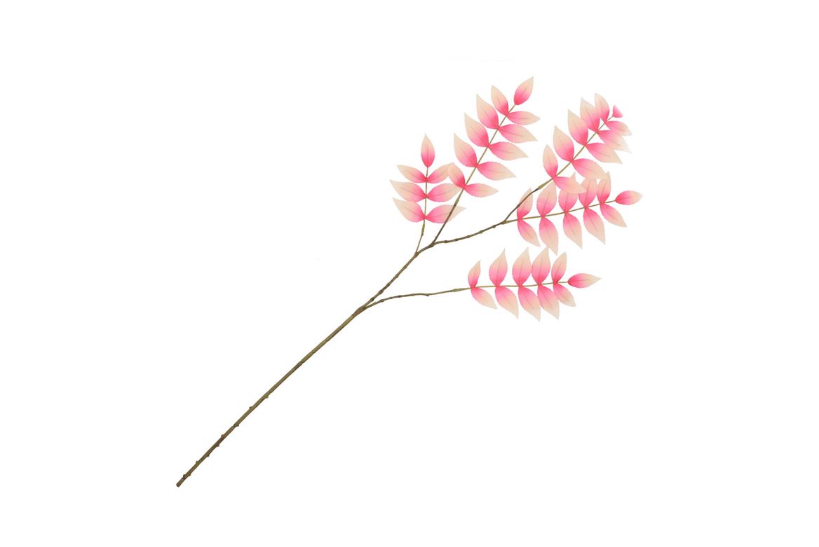 Silk Salix Leaf Single Pink/champagne 90cm