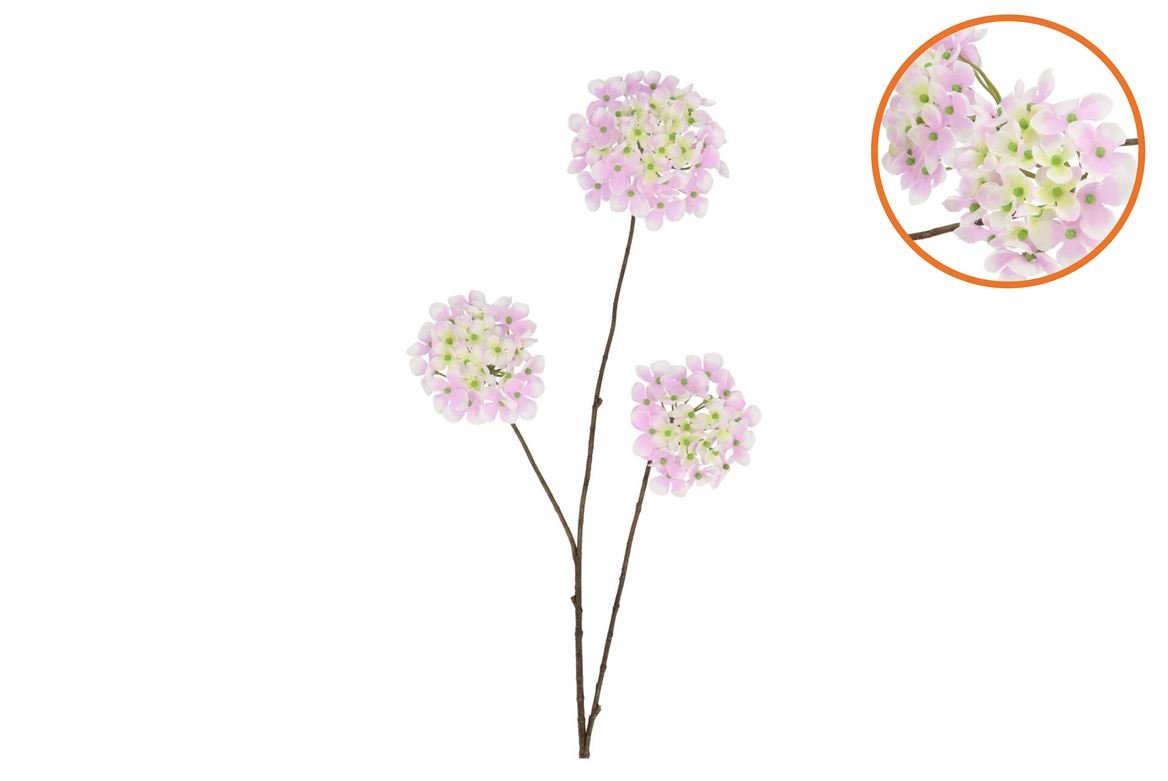 Silk Hydrangea X3 Light Purple 85cm Nm