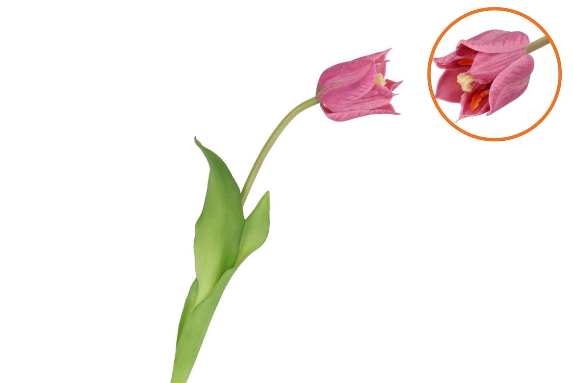Silk Tulip Single Pink 48cm Nm