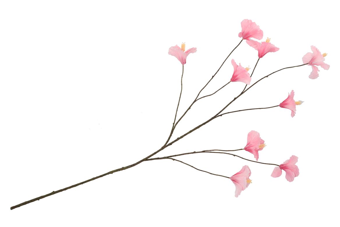 Silk Hibiscus Light Pink 125cm Nm
