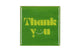 Tile Thank You Green 10x10x1cm