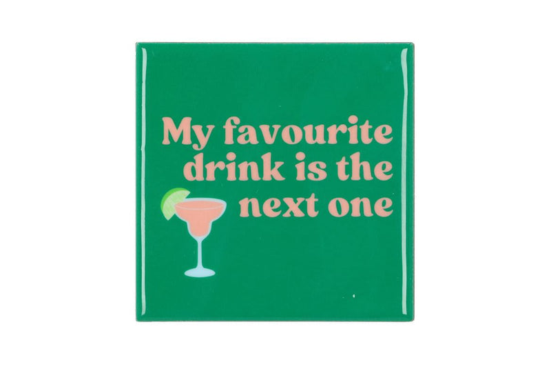 Tile My Favorite Drink Green 10x10x1cm