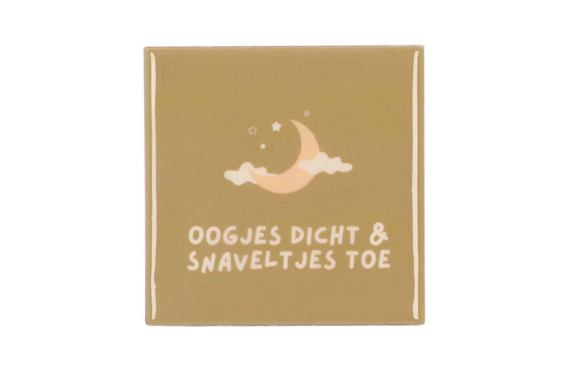 Tile Oogjes Dicht Snaveltjes Toe Brown 10x10x1cm