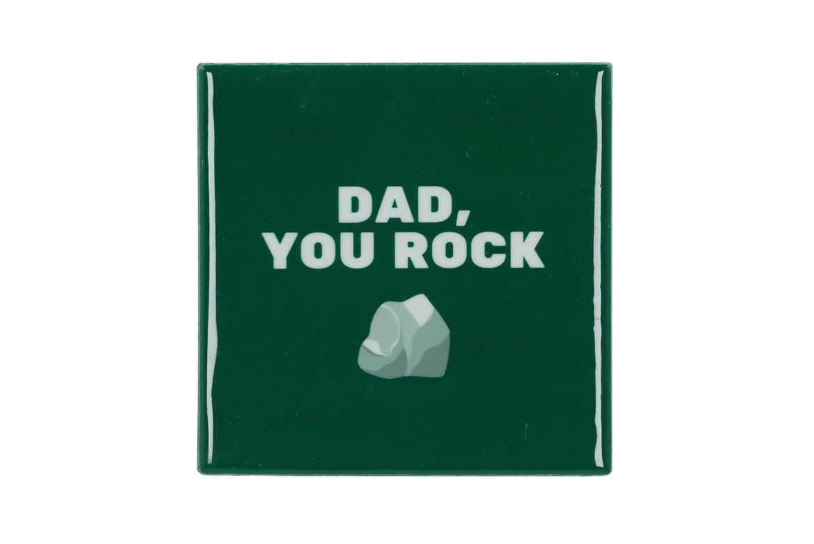 Tile Dad You Rock Green 10x10x1cm