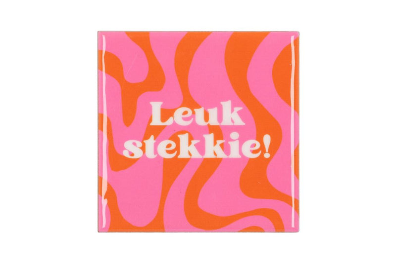 Tile Leuk Stekkie Pink 10x10x1cm