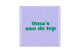 Tile Omas Aan De Top Purple 10x10x1cm