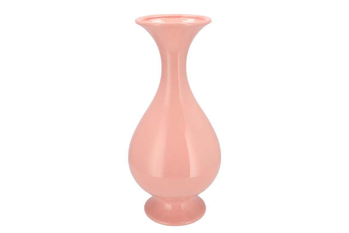 Mia Pink Vase Neck Trumpet 21x21x45cm