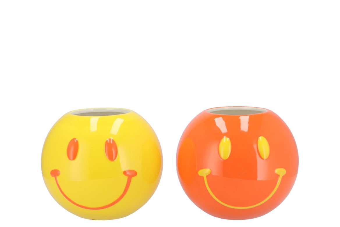 Smiley Dutch Orange Mix Vase Ass 15x15x12cm