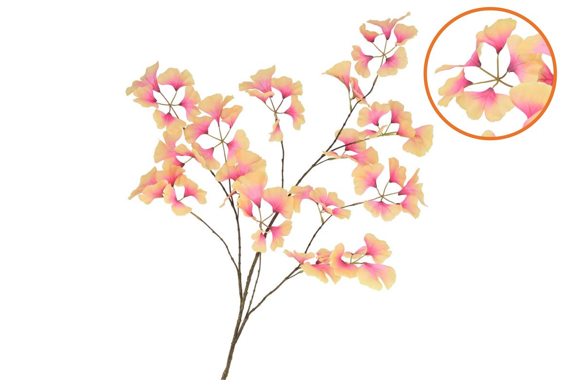 Silk Ginkgo Orange 130cm Nm