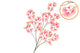 Silk Ginkgo Pink/champagne 130cm Nm