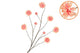 Silk Dahlia Branch Peach 125cm