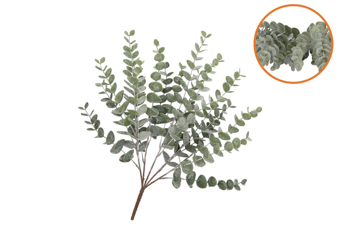 Silk Eucalyptus Green Bush 53cm