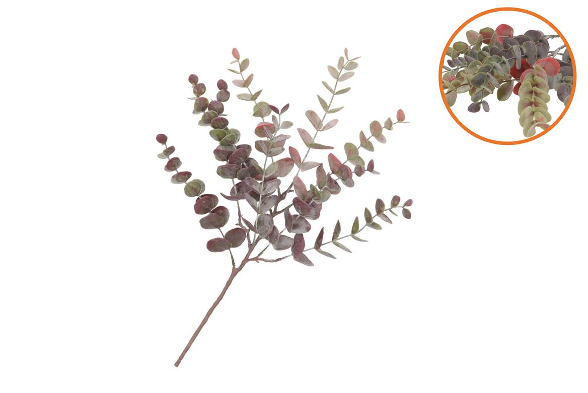 Silk Eucalyptus Purple Stem 51cm