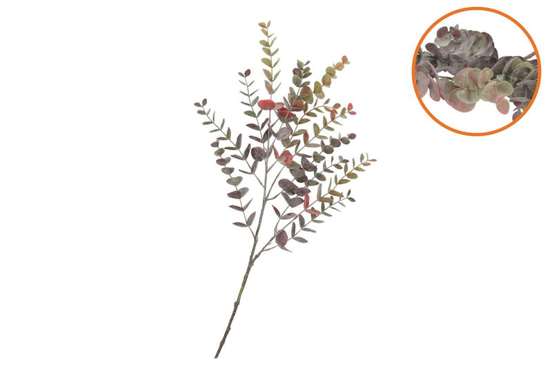 Silk Eucalyptus Purple Stem 86cm