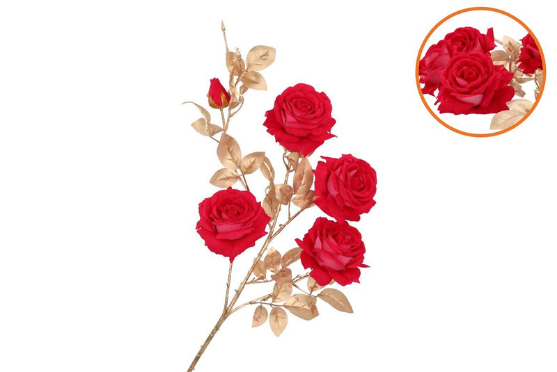Silk Rose Goldie 5x Beauty 116cm Nm