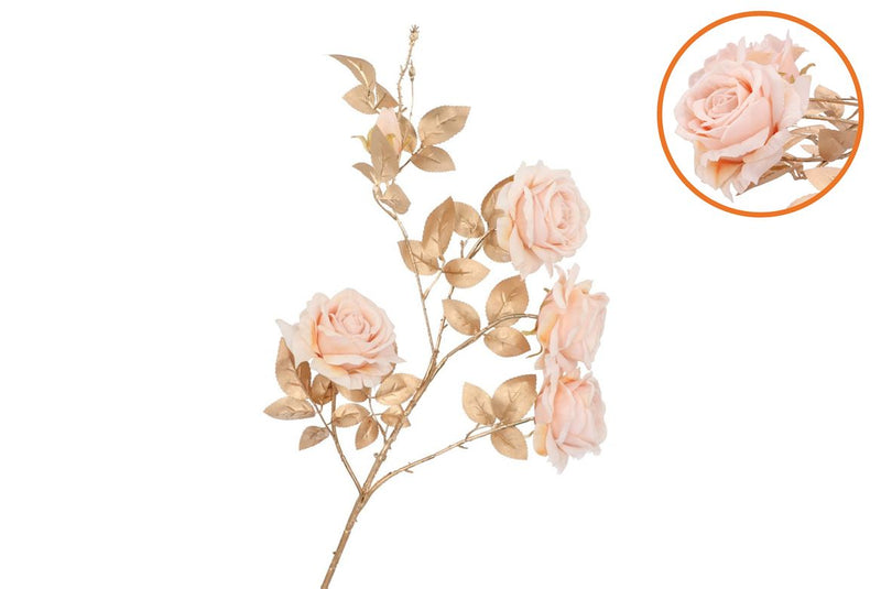 Silk Rose Goldie 5x Cream 116cm