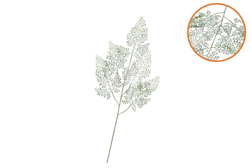 Silk Fern Maiden Hair Green Snowy 106cm Nm