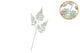 Silk Fern Forest Green Snowy 86cm Nm