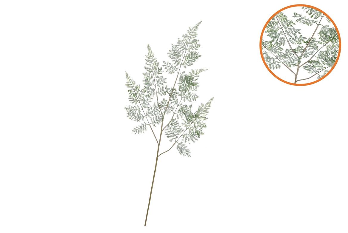 Silk Fern Forest Green Snowy 106cm Nm