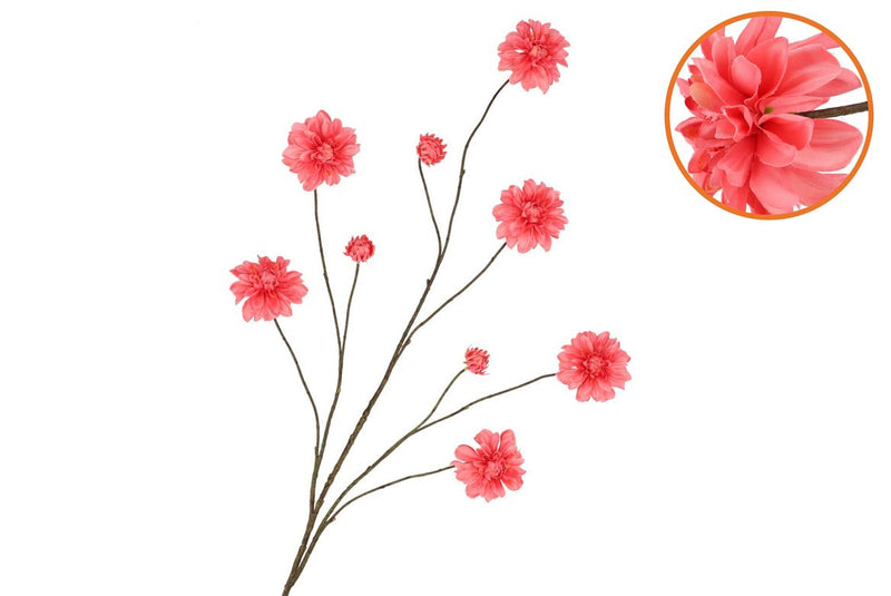 Silk Dahlia Branch Red 125cm Nm