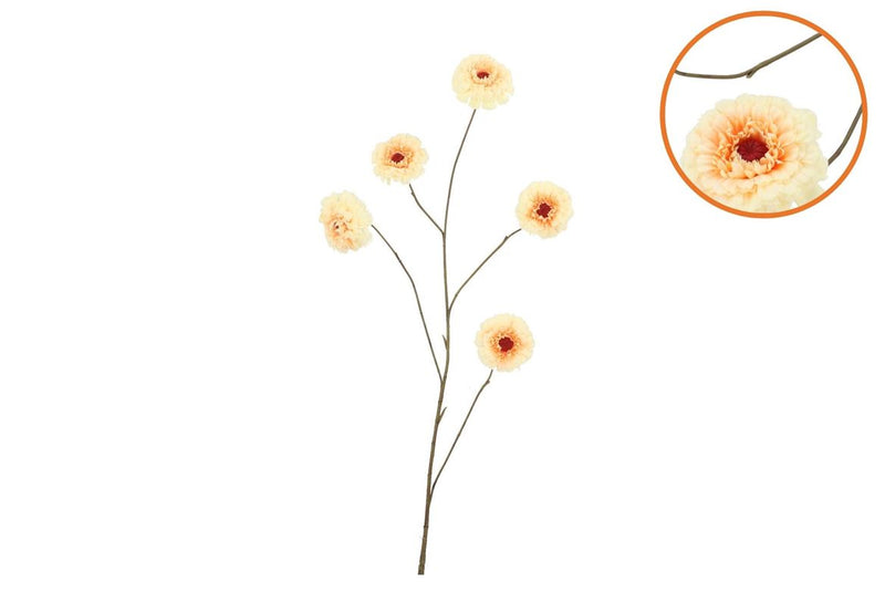 Silk Zinnia Yellow 106cm