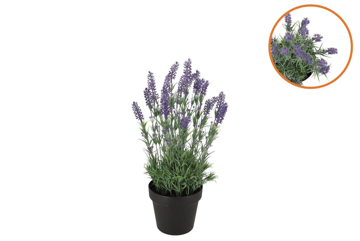 Silk Lavender Purple In Pot S 15x15x20cm
