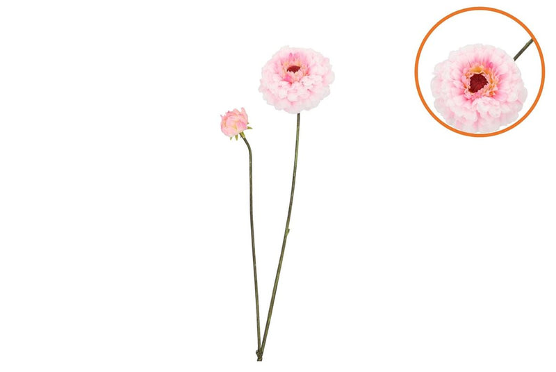 Silk Zinnia Pink 54cm