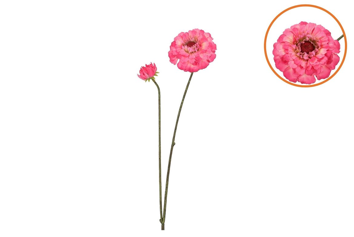 Silk Zinnia Fuchsia 54cm