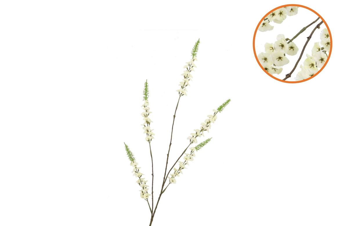 Silk Campanula Cream Single Stem 104cm