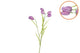 Silk Fritillary Flower Purple Single Stem 58cm