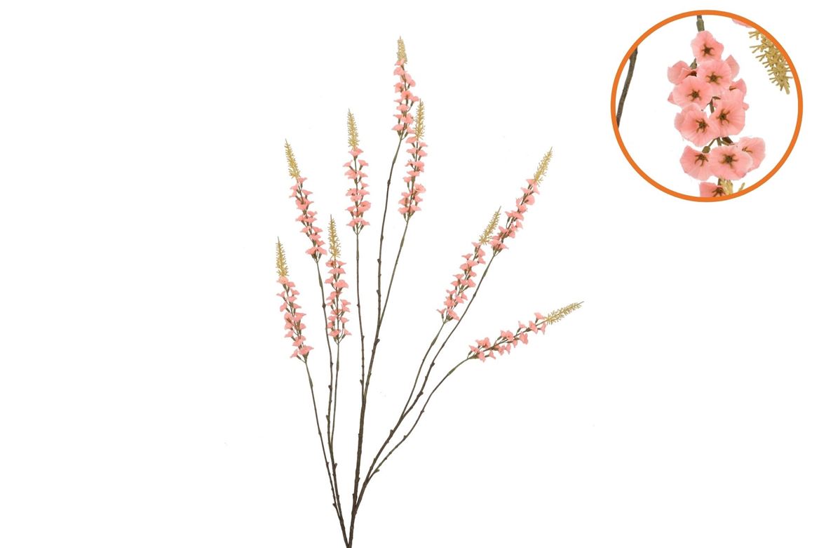 Silk Campanula Orange Single Stem 146cm