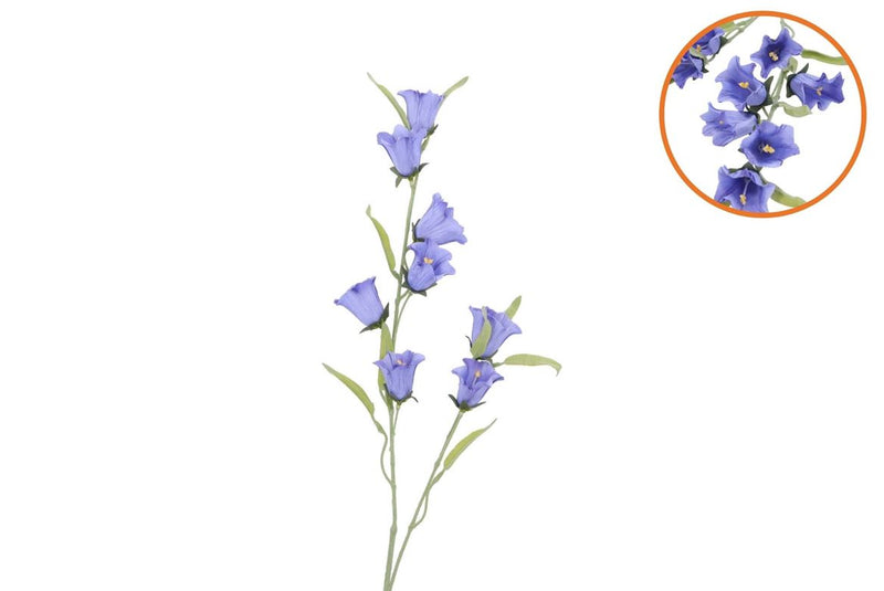 Silk Bellwort Blue Single Stem 82cm