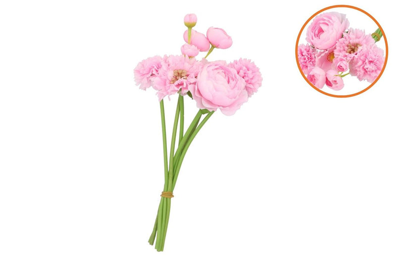 Silk Flowers Ass Light Pink 23cm P/1