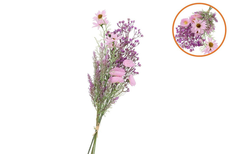 Silk Poppy Rudbeckia Wildflowers Purple 78cm