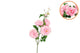 Silk Wild Rose Pink Single Stem 116cm