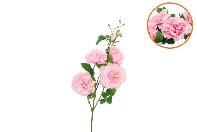 Silk Wild Rose Pink Single Stem 116cm