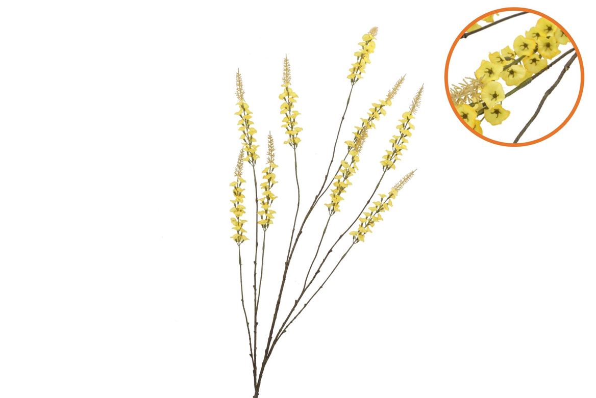 Silk Campanula Yellow Single Stem 146cm