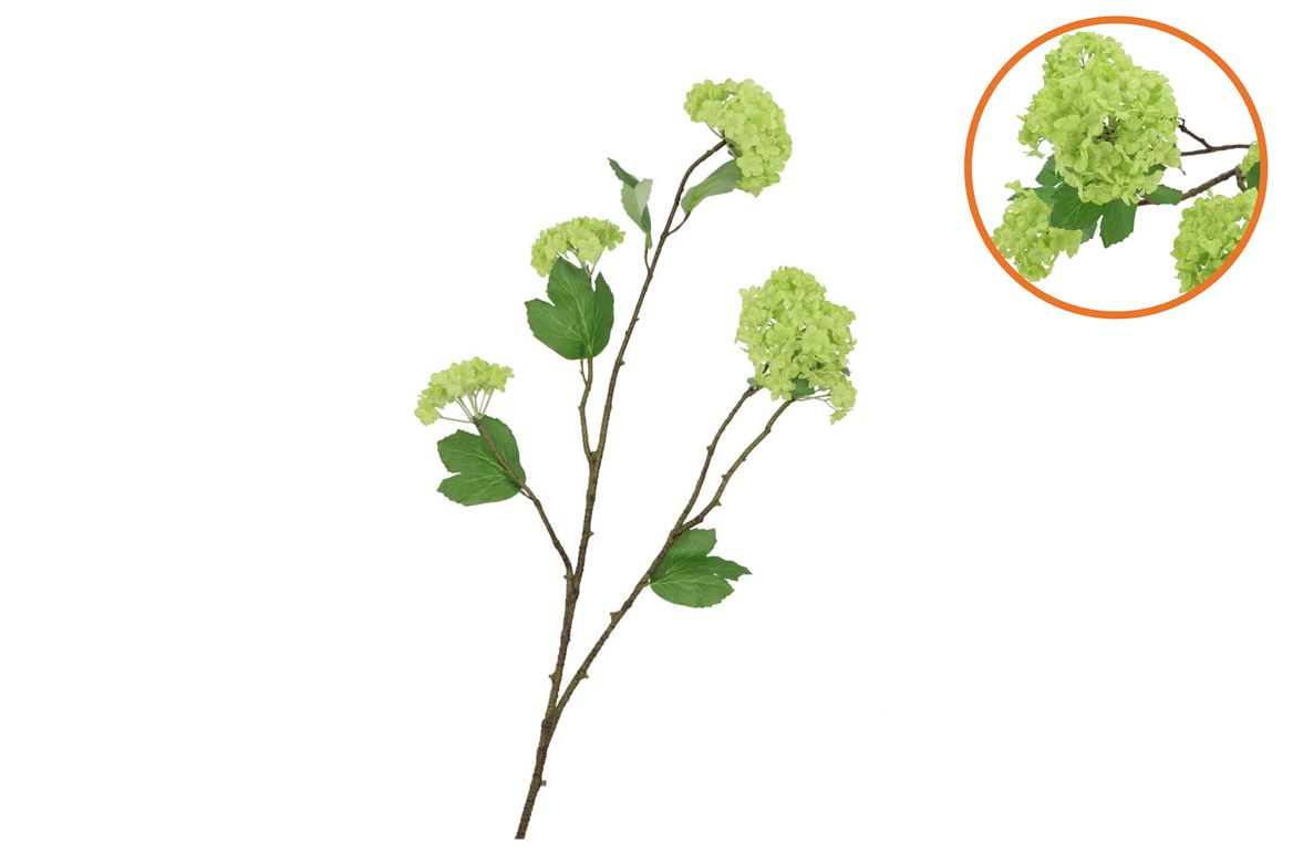 Silk Viburnum Green 69cm