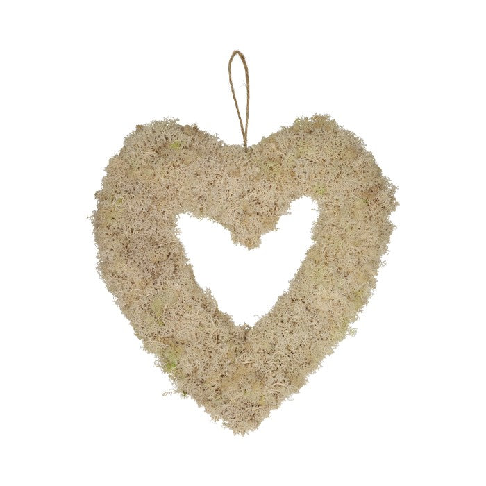 Heart Reindeer Moss L30w30h5